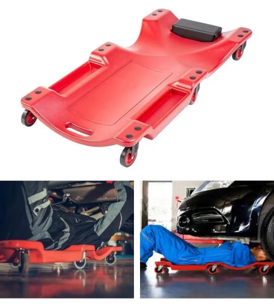 Hukums Heavy-Duty 40 inch Long Mechanic Creeper With Soft Padded Head Rest