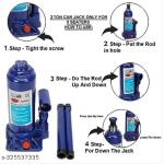 Leo 2 Ton Capacity Hydraulic Bottle Jack for Hatchback Cars - 338mm Max. Lifting Height