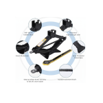 Hukums 1.5 Ton Scissor Jack Heavy Duty for Cars & Three Wheelers