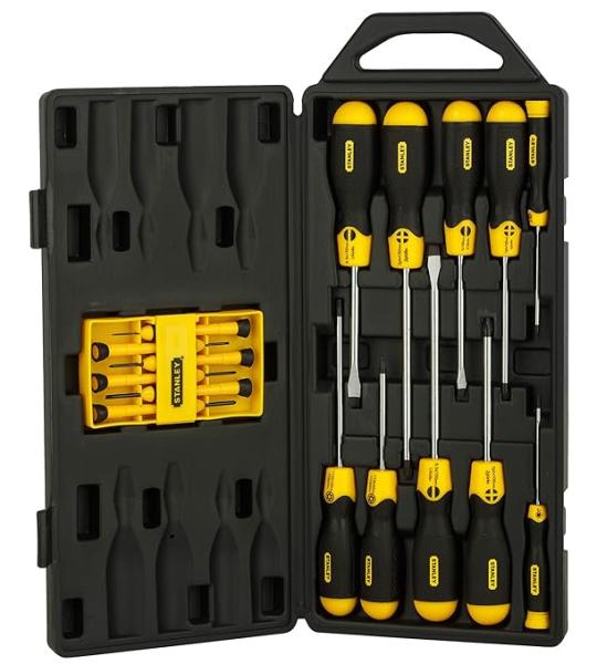 Stanley 16 Piece Cushion Grip Screw Driver Set 68-0002C