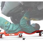Hukums Heavy-Duty 40 inch Long Mechanic Creeper With Soft Padded Head Rest