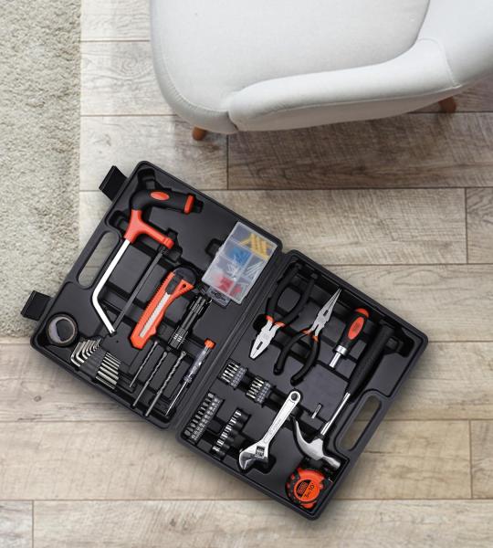BLACK+DECKER BMT108C Hand Tool Kit (108-Piece) (Orange & Black)