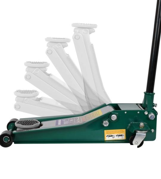 Hukums 4 Ton Capacity Double Piston Trolley Jack, Maximum Lifting Height 505 mm