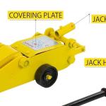 Elephant (TJ-02) 2.5 Ton Capacity Hydraulic Floor Trolley Jack for Hatchback cars - 460 mm Maximum Lifting Height