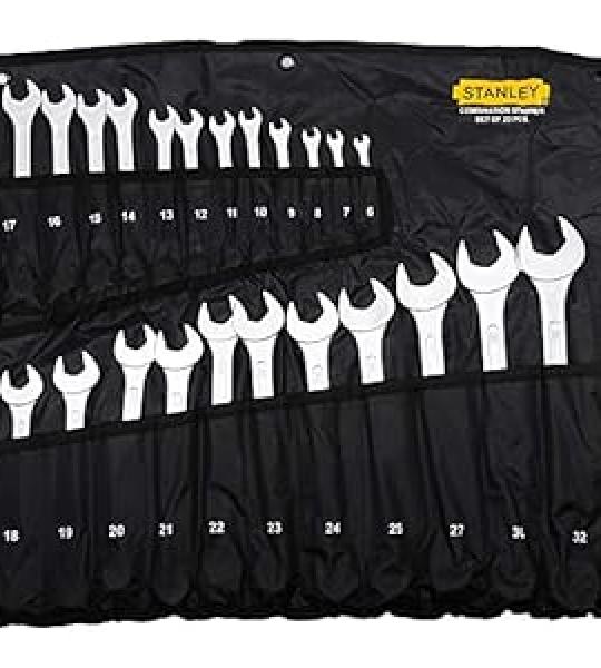 Stanley 23 Pcs 6-32 mm Chrome Vanadium Steel Combination Spanner Set (70-965E)
