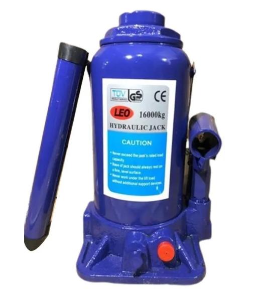 Leo 16 Ton Capacity Hydraulic Bottle Jack for Hatchback Cars - 400 mm Max. Lifting Height