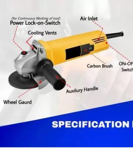 Grinder Rpm 100mm Angle Grinder 950W 11000 RPM with Cutting Blade | Heavy Duty ...