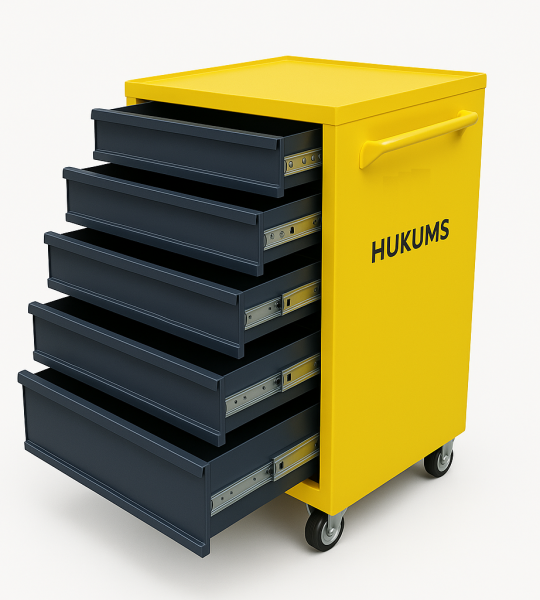 Hukums Tool Trolley 7 Drawers with 108 Pcs Mechanical Tools 3 Year Warranty