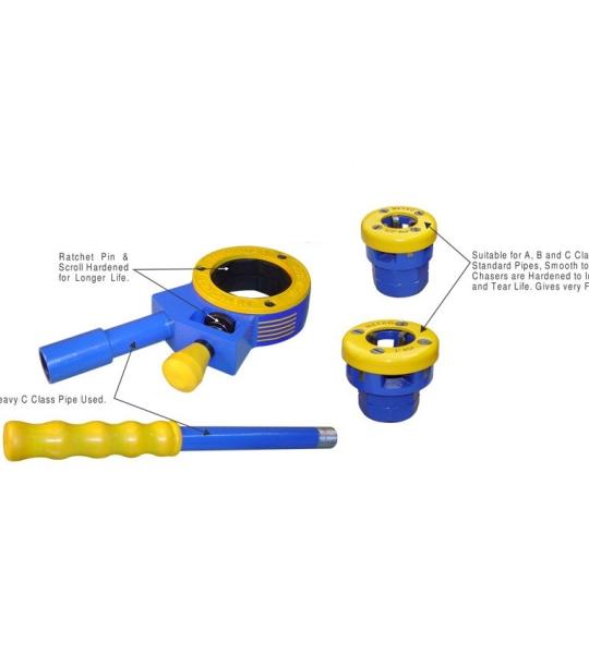 Metro Ratchet Pipe Threader Set Of 2 Pcs (Size - 2.1/2 to 3” BSP )
