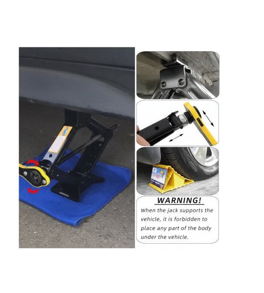 Hukums 1 Ton Heavy Duty Scissor Jack for Three-Wheelers & Compact Cars – Perfect Lifting Tool