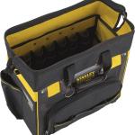STANLEY FATMAX Open Mouth Rolling Rigid Tool Bag Trolley, Multi-Pockets Storage Organiser, FMST1-80148, Black Tools Not Included
