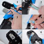 Hukums Multifunctional Modular Plug Crimping Tools For LAN Network/Telephone Cable