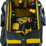 STANLEY FATMAX Open Mouth Rolling Rigid Tool Bag Trolley, Multi-Pockets Storage Organiser, FMST1-80148, Black Tools Not Included