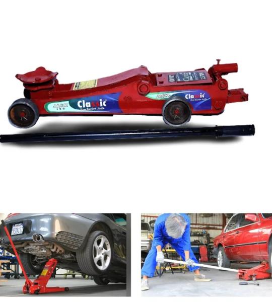 Classic 3-Ton Capacity Hydraulic Floor Trolley Jack for Hatchback Cars, Sedans, SUVs - 510 mm Maximum Lifting Height