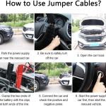 Hukums Heavy Duty Car Jumper Cable 2000 Amp 2.5 Mtrs Each Long Heavy Gauge Red & Black Cable with Battery Clamp Alligator clamp Battery Booster Cable to Start Dead Battery