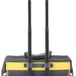 STANLEY FATMAX Open Mouth Rolling Rigid Tool Bag Trolley, Multi-Pockets Storage Organiser, FMST1-80148, Black Tools Not Included