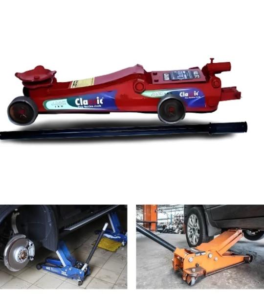 Classic 2-Ton Capacity Hydraulic Floor Trolley Jack for Hatchback Cars - Maximum Lifting Height 330 mm