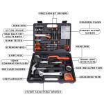 BLACK+DECKER BMT126C Compact Hand Tool Kit (126-Piece) for Household DIY & Emergency Maintenance, 6 Months Warranty