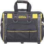 STANLEY FATMAX Open Mouth Rolling Rigid Tool Bag Trolley, Multi-Pockets Storage Organiser, FMST1-80148, Black Tools Not Included