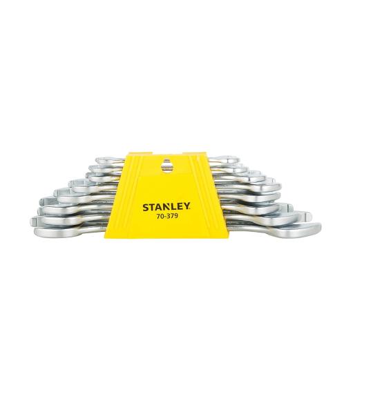 Stanley 8 pcs 6 - 22 mm Steel Double Open End Spanner Set (70-379)