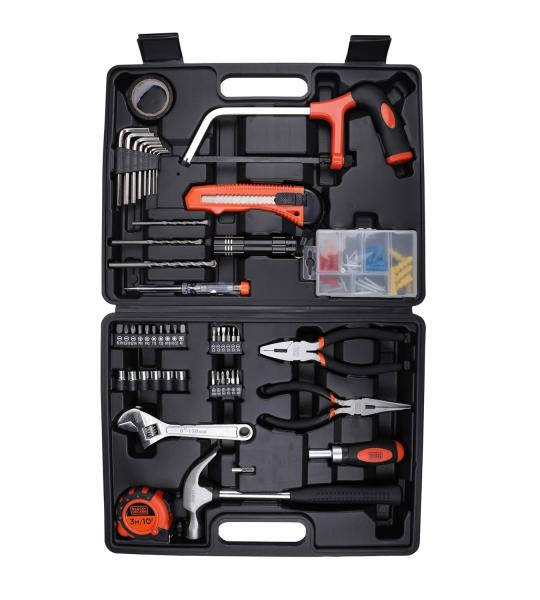 BLACK+DECKER BMT108C Hand Tool Kit (108-Piece) (Orange & Black)