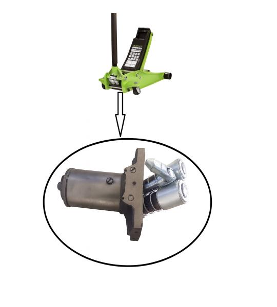 Double Piston Hydraulic Cylinder – Spare Part for 4 Ton Trolley Jack