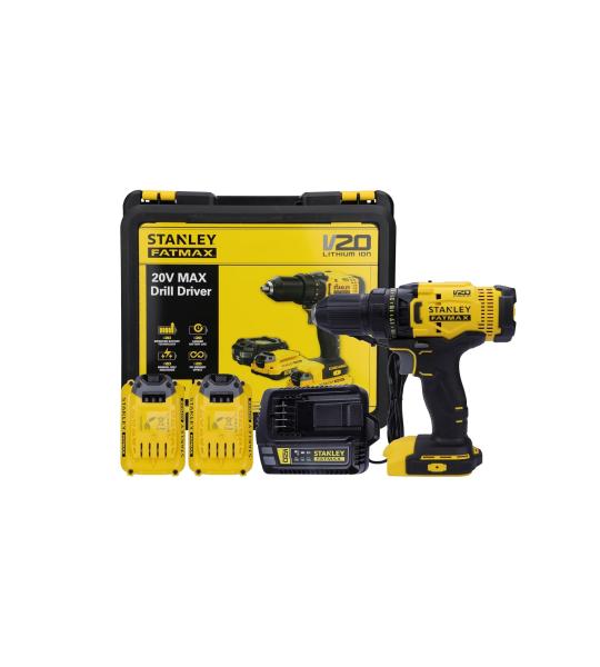STANLEY FATMAX SCD700D2K 20V Cordless Drill Machine 13mm | 2x2.0Ah Battery, Charger,2-Year Warranty