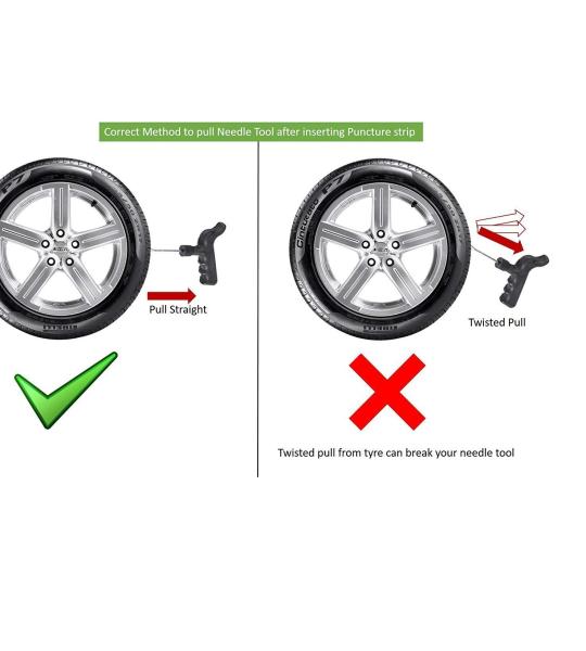 Driger 7pcs Tyre Emergency Repair Kit for Motorcycle & Car | Tubeless Tyre Puncture Repair Tool Set