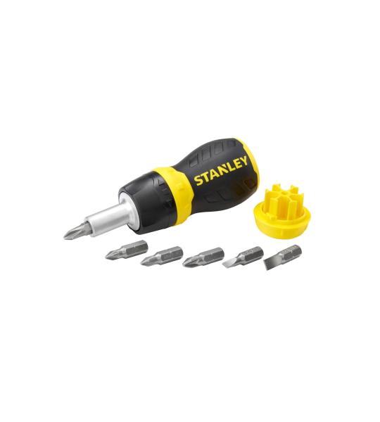 Stanley 0-66-358 Ratcheting Multibit Screwdriver Set – 6 Bits